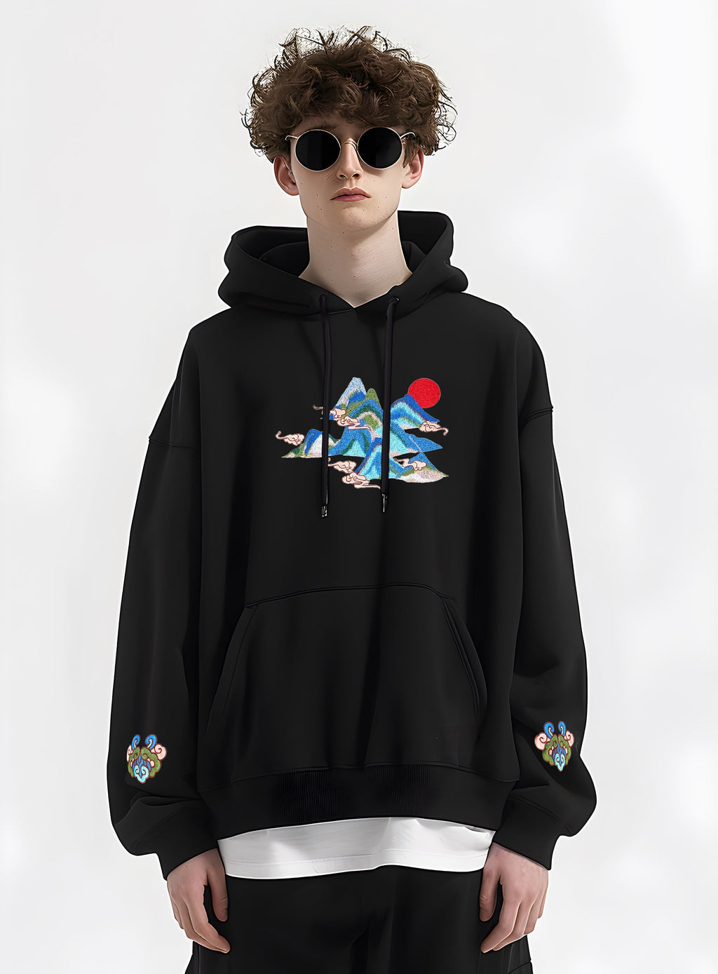 Mountains Embroidery Hoodie | KH9232