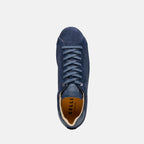 Kobe Crocodile Embossed Italian Sueded Goatskin Sneakers Navy
