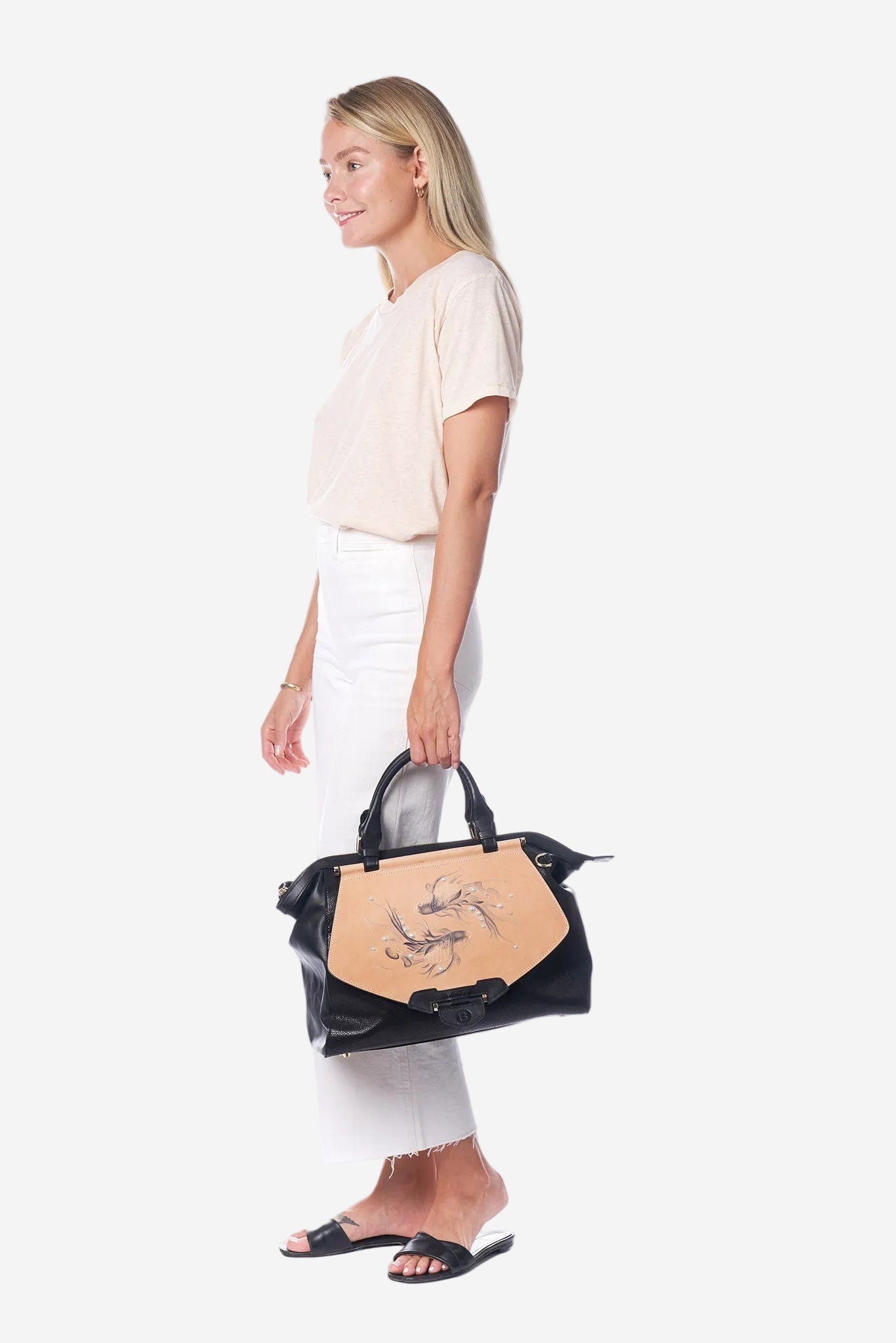 Bellorita Koi Large Black Satchel