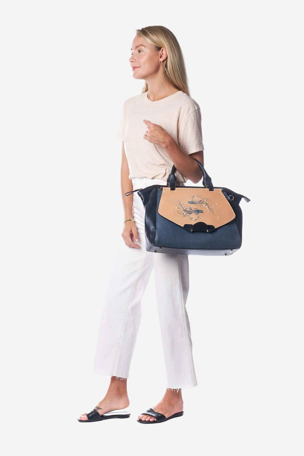 Bellorita Koi Large Blue Satchel