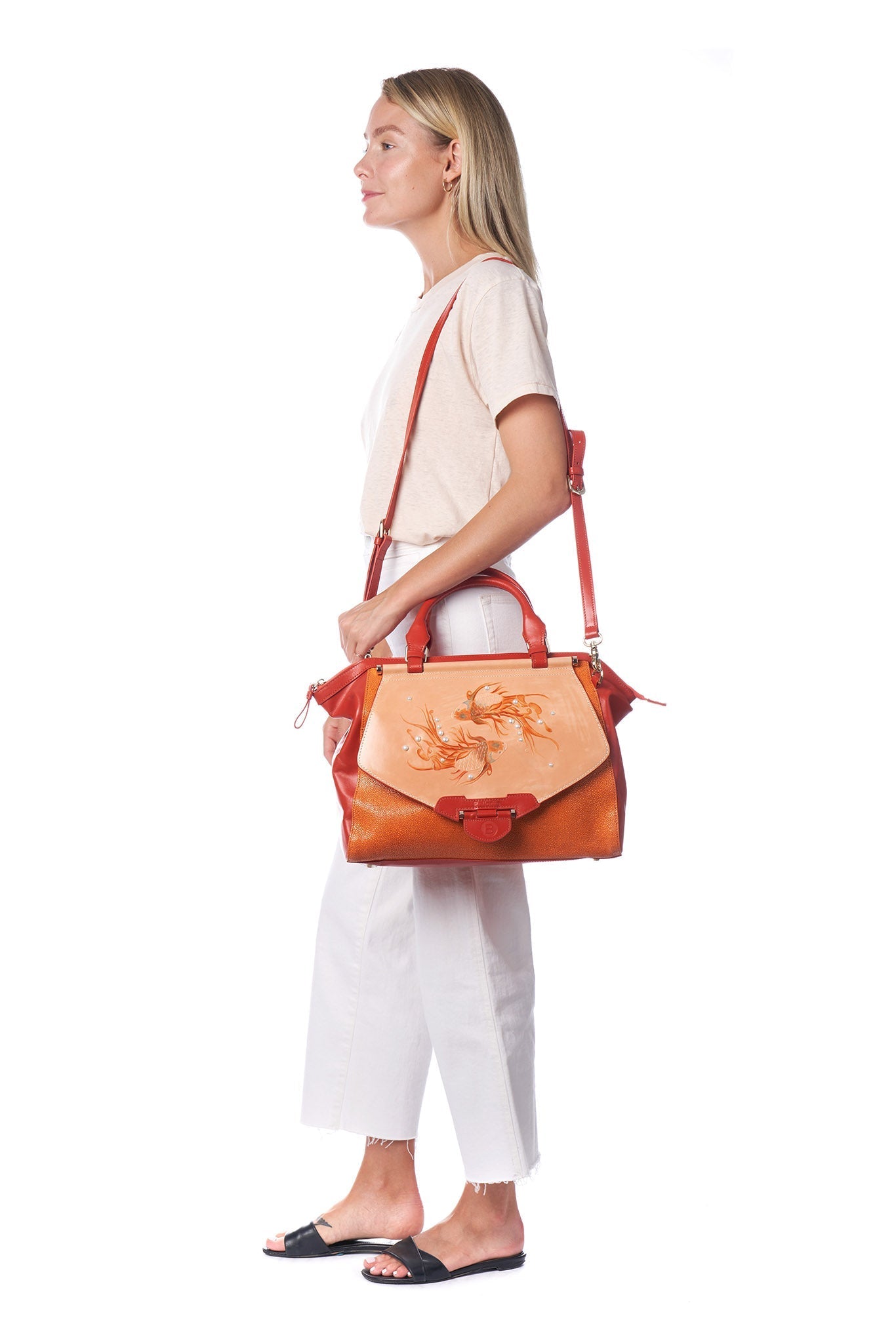 Koi Large Orange Satchel