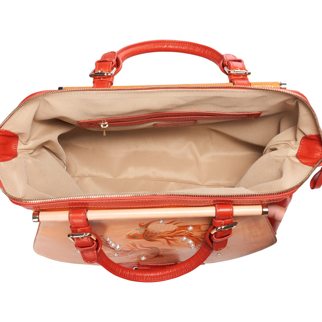 Koi Large Orange Satchel