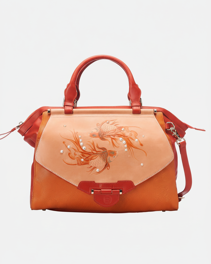 Koi Large Orange Satchel