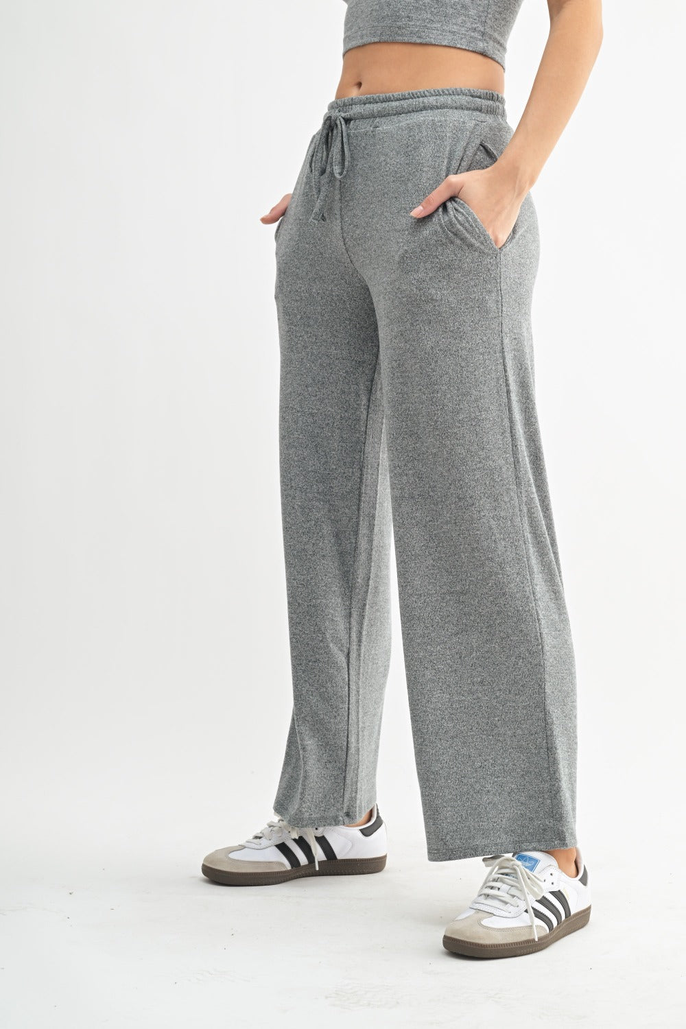 CloudSoft™ Wide-Leg Lounge Pants Gray