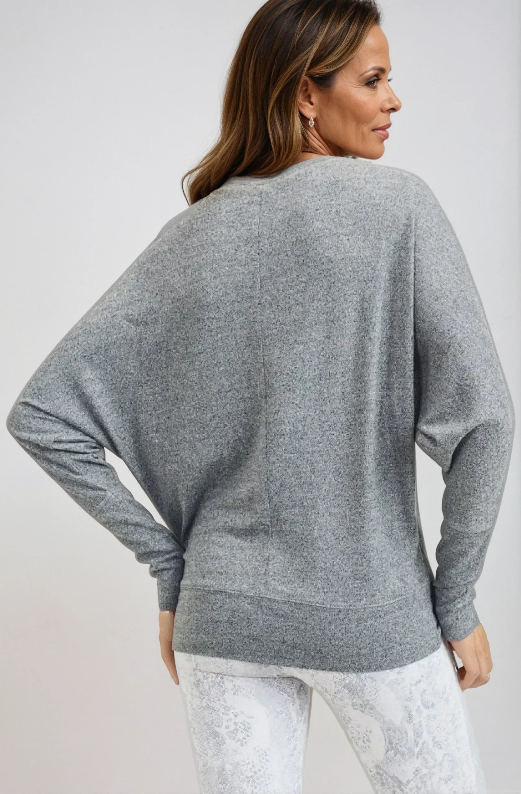 Ethereal Flow Dolman Top Gray