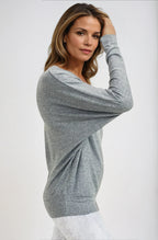 Ethereal Flow Dolman Top Gray