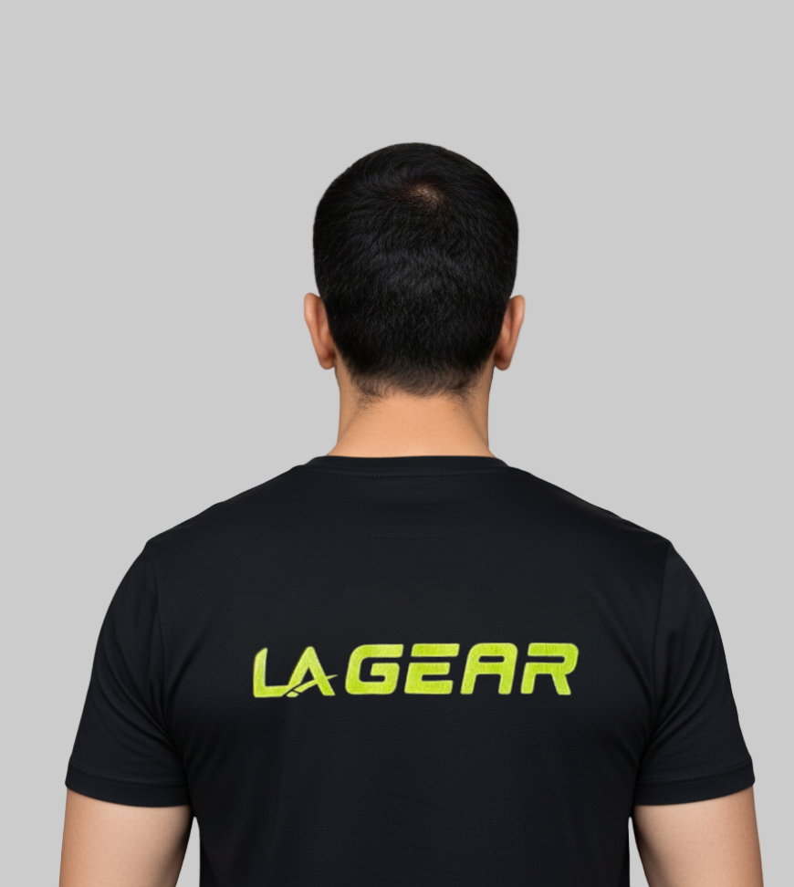 LA Gear Men's Performance Logo Tee | Black