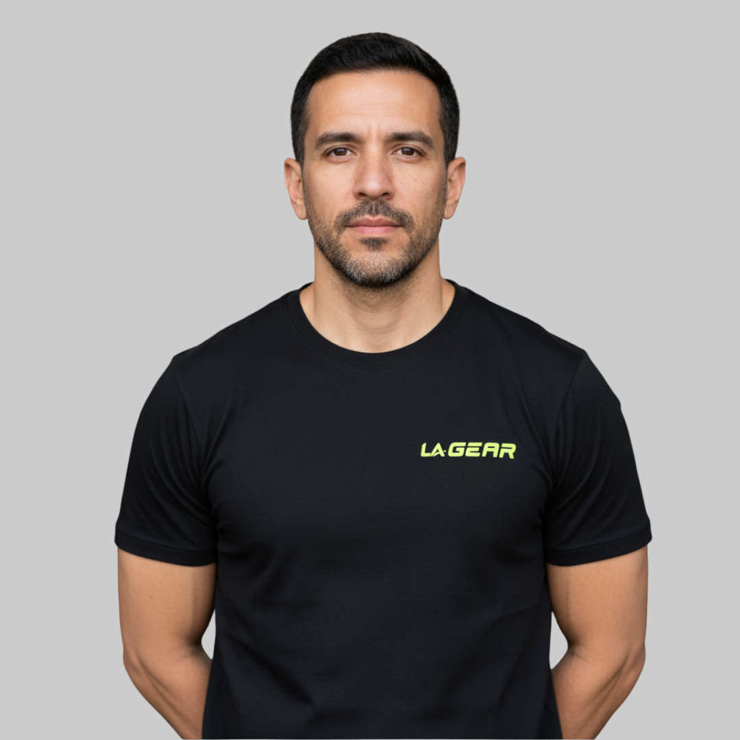 LA Gear Men's Performance Logo Tee | Black