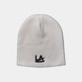 LA Gear Embroidered Beanie Off White
