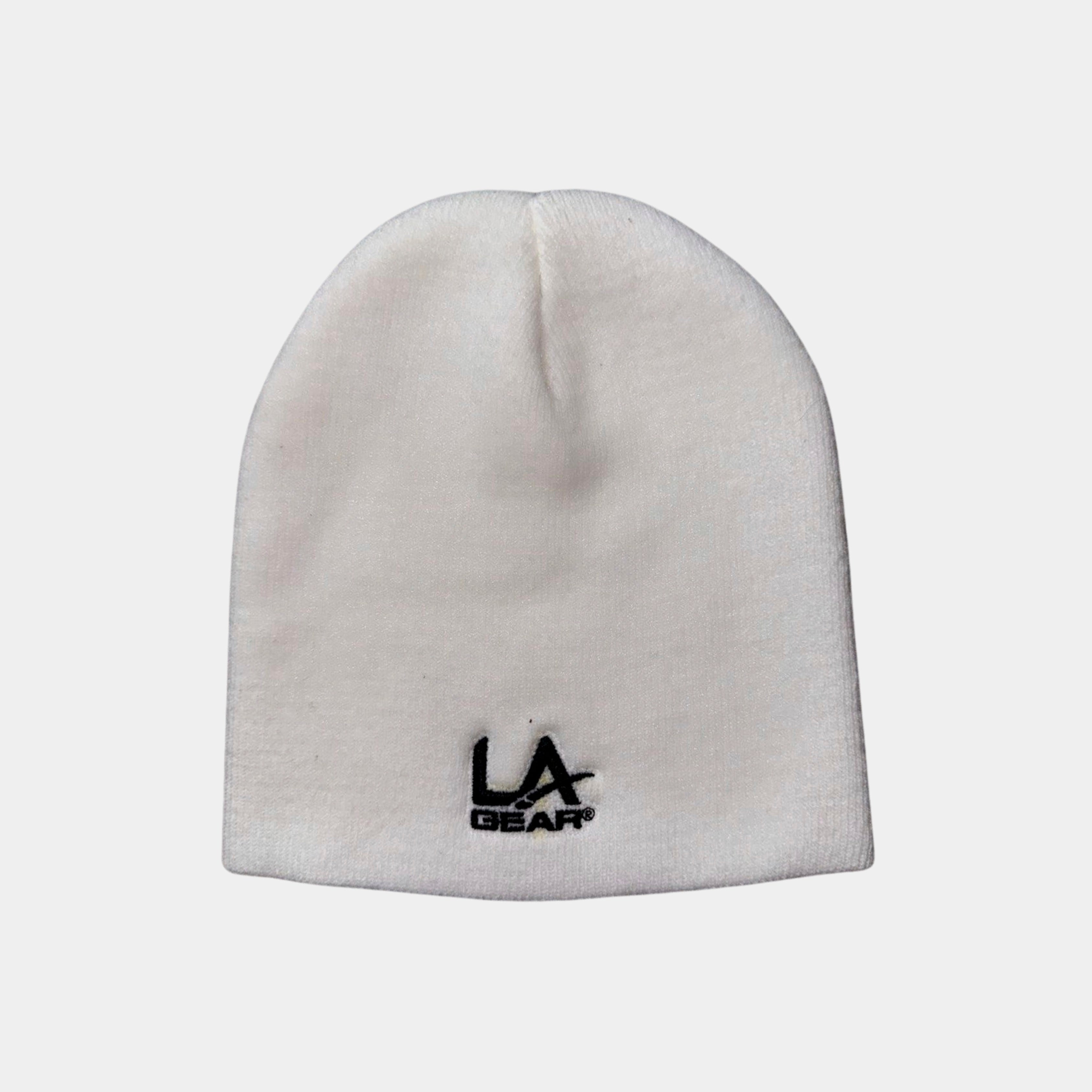 LA Gear Embroidered Beanie Off White