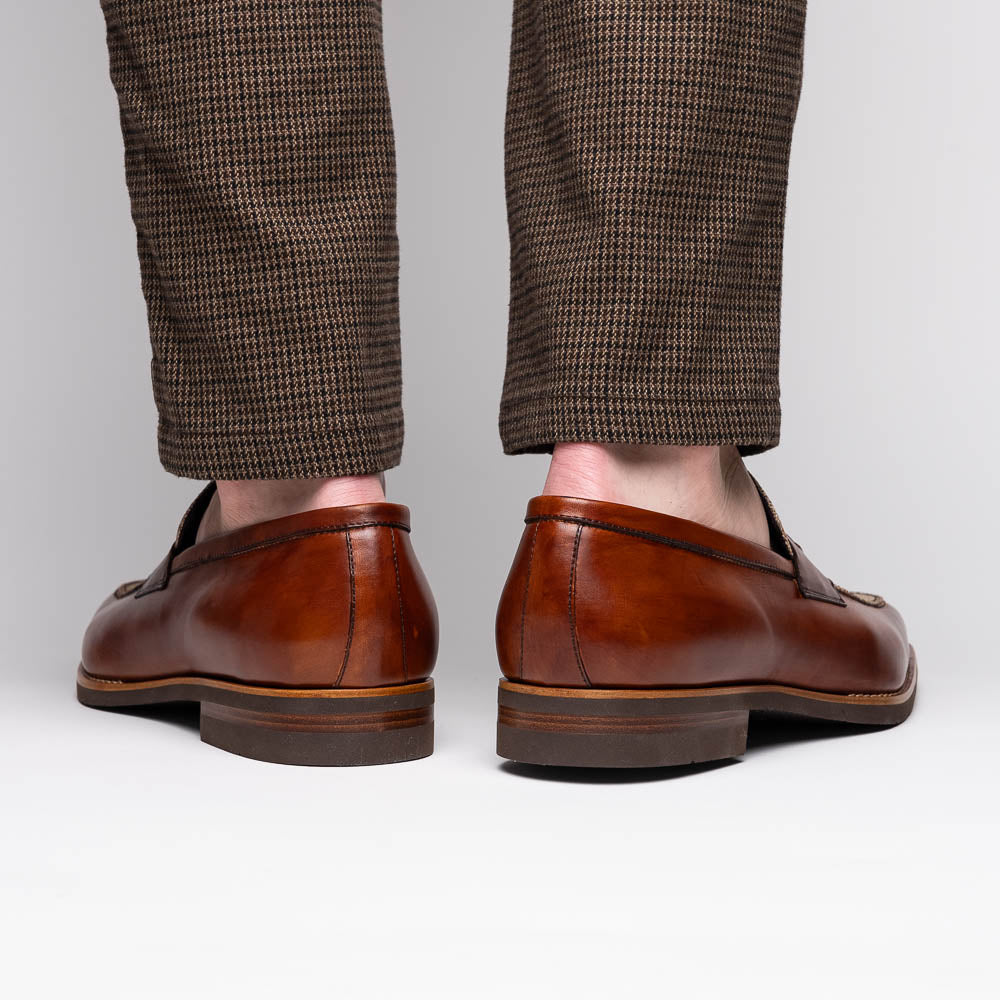 Lago Italian Calfskin Slip-On Loafer | Cognac