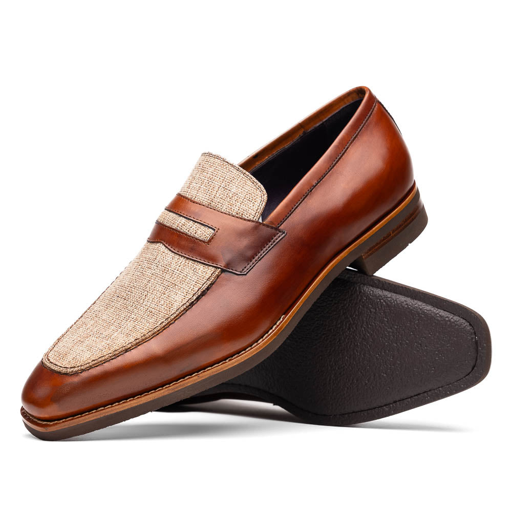 Lago Italian Calfskin Slip-On Loafer | Cognac