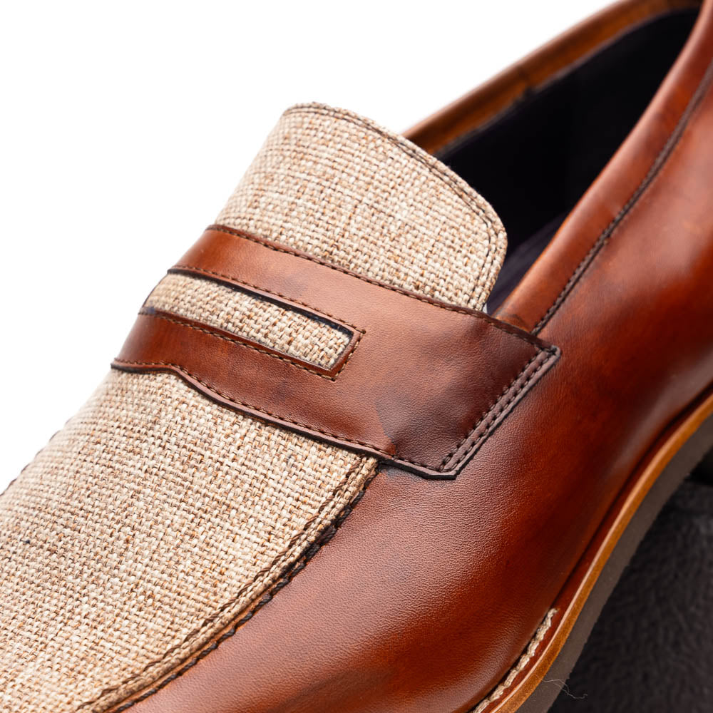 Lago Italian Calfskin Slip-On Loafer | Cognac