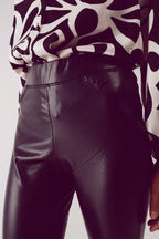 Leather Look Leggings in Black