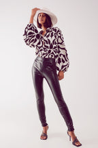 Leather Look Leggings in Black