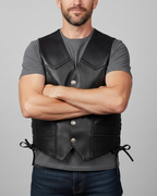 Legendary Gunslinger Men's Motorcycle Leather Vest