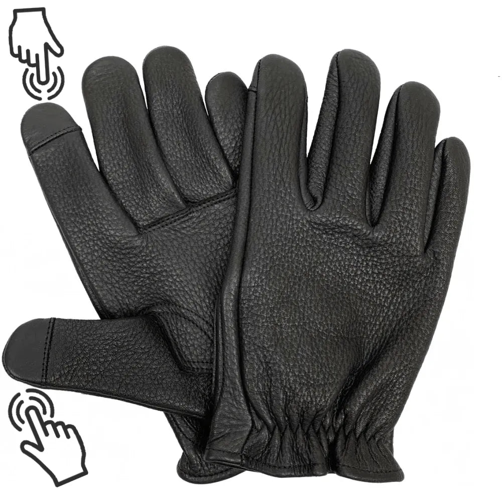 Legendary Deerskin Short Wrist Touchscreen Gloves