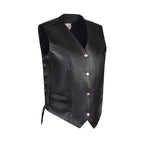 Legendary Women’s Leather Braided Motorcycle Vest