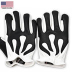Legendary Spitfire White Deerskin Short Wrist Touchscreen Motorcycle Gloves