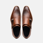 LEGERRA Hand Burnished Italian Calfskin Monkstrap | Brown