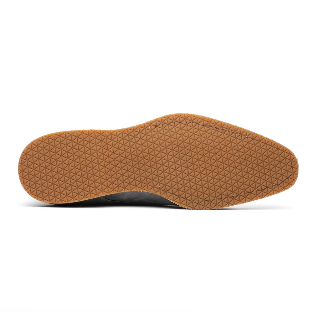LEGERRA Sueded Goatskin Monkstrap | Grey