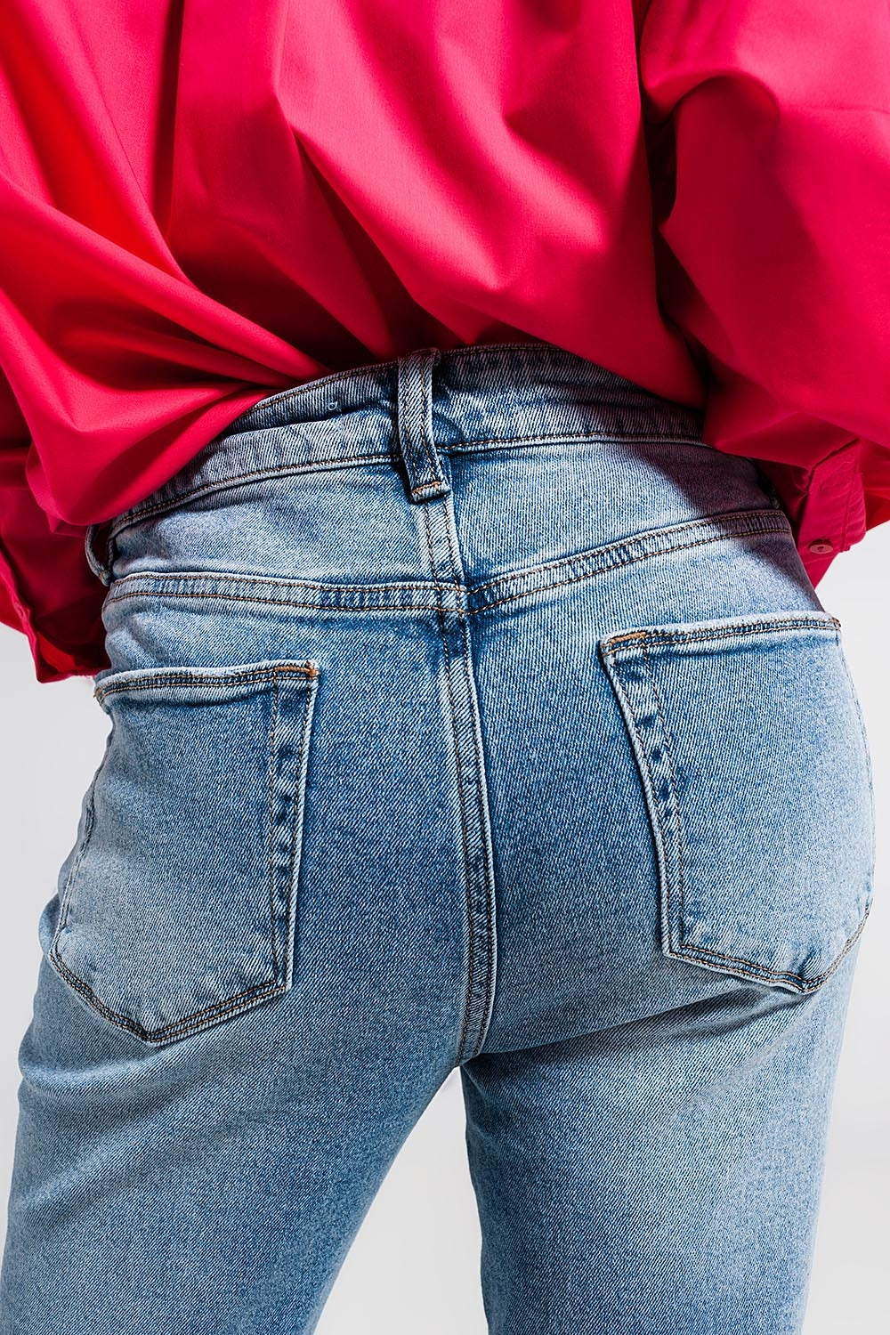 Mini Blue Rip Its Light Blue Double Rip Jeans – Une Pick
