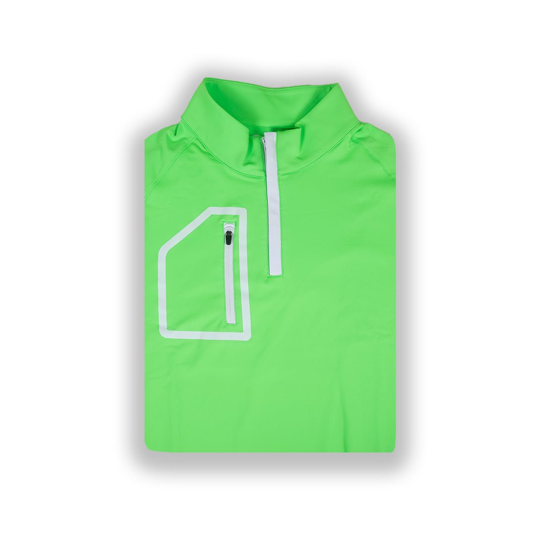 Lime Green Men's Q-Zip Sweatshirt