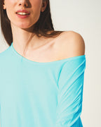 Long Sleeve Top in Modal Blue