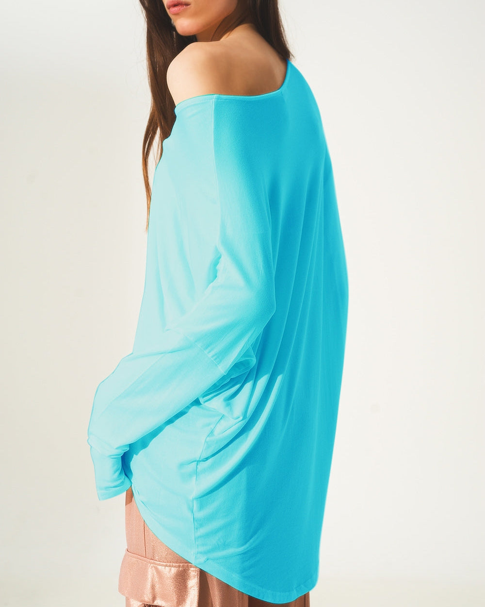 Long Sleeve Top in Modal Blue