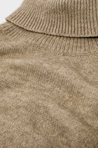 Loose Beige Sweater with Dropped Sleeves