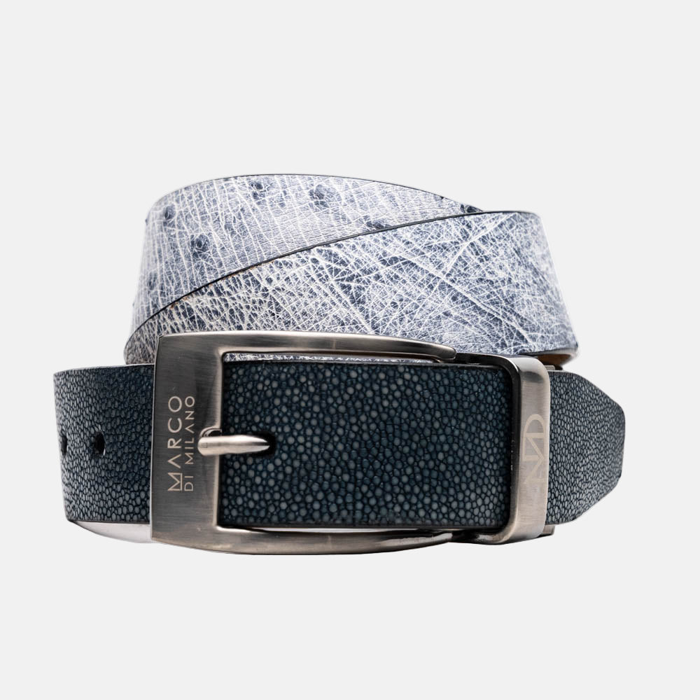 Lucca Belt | Newspaper/Black