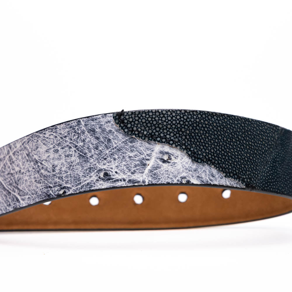 Lucca Belt | Newspaper/Black