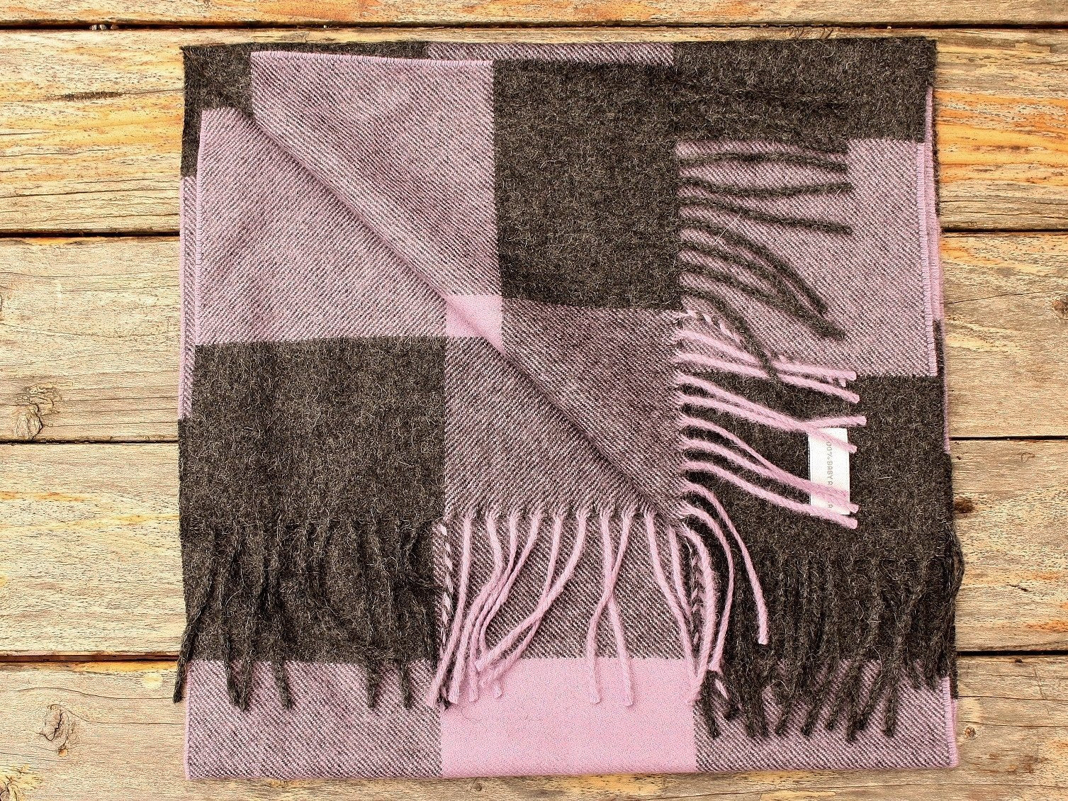 Luxury Checkered Alpaca Scarf