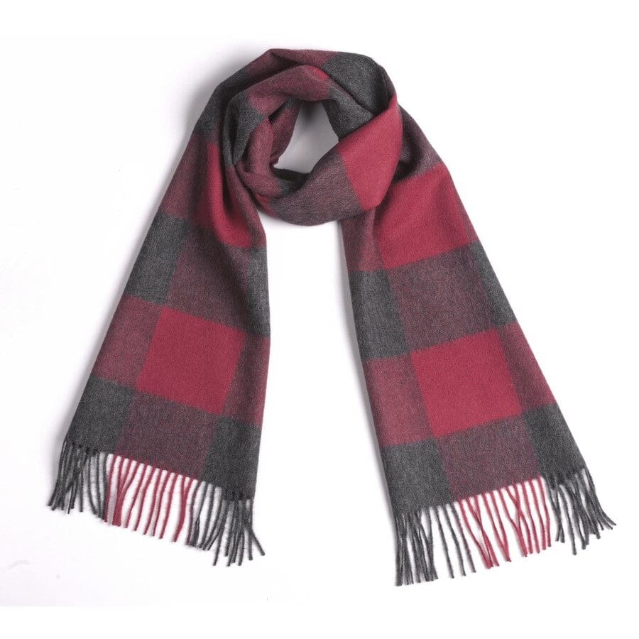 Luxury Checkered Alpaca Scarf