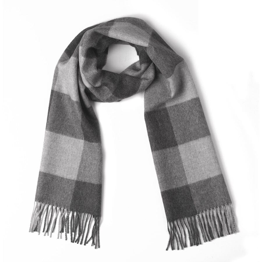 Luxury Checkered Alpaca Scarf