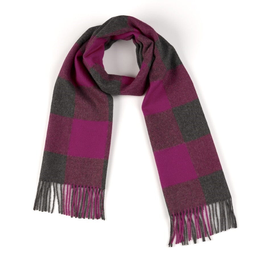 Luxury Checkered Alpaca Scarf