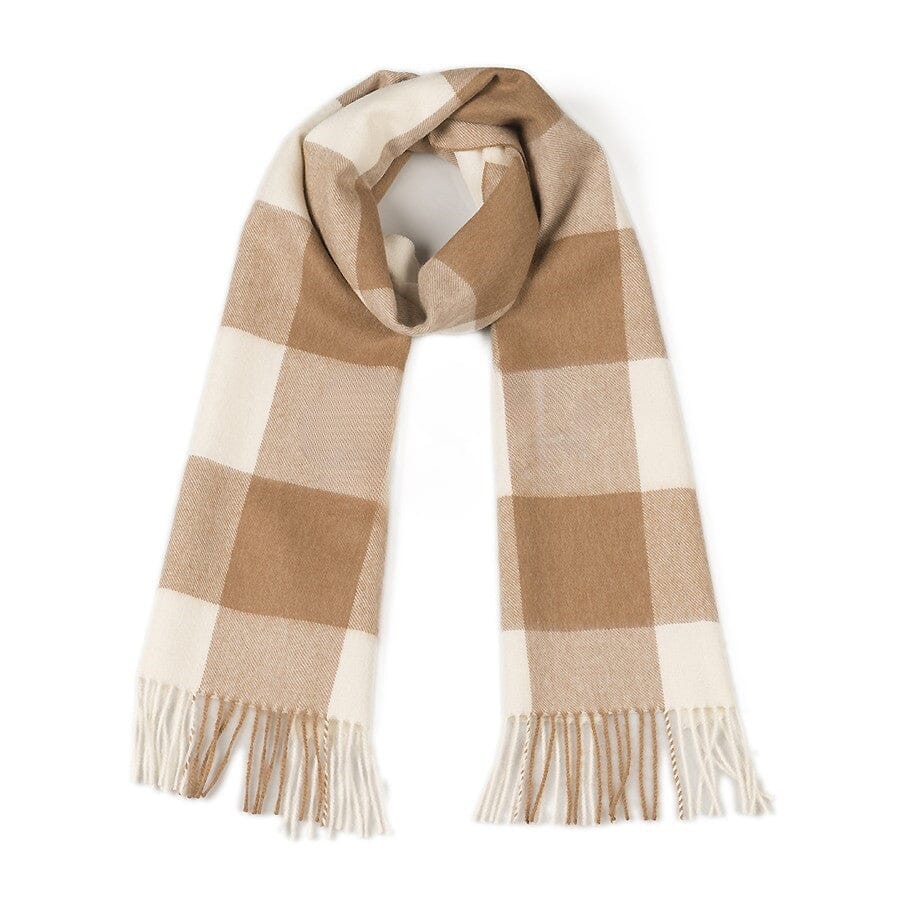 Luxury Checkered Alpaca Scarf