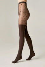 Conte Karmen Tights with Imitation of Knee-Highs and a Hearts Pattern