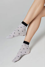 Shimmering Socks Conte Fantasy with "Hearts" Designs