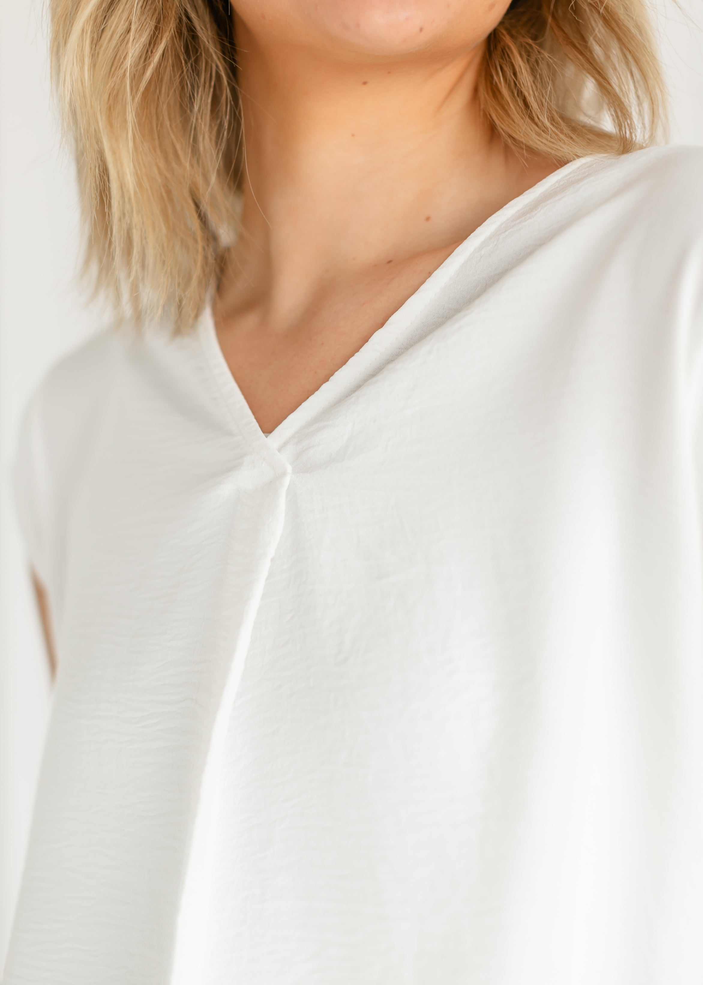 Madison V-Neck Short Sleeve Flowy Top