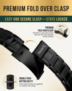 3x Strength Titanium Magnetic Bracelet for Men (Black)