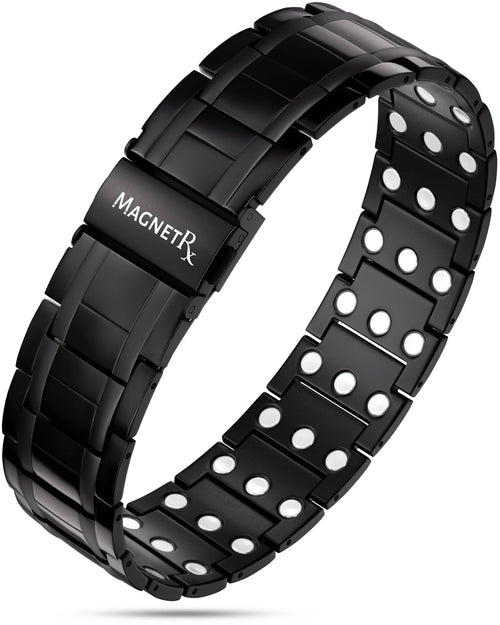 3x Strength Titanium Magnetic Bracelet for Men (Black)