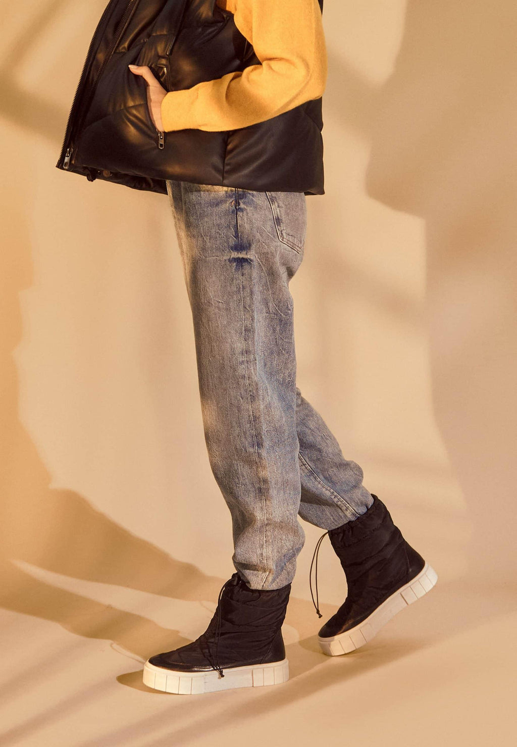 Black Nylon Winter Boots Andira