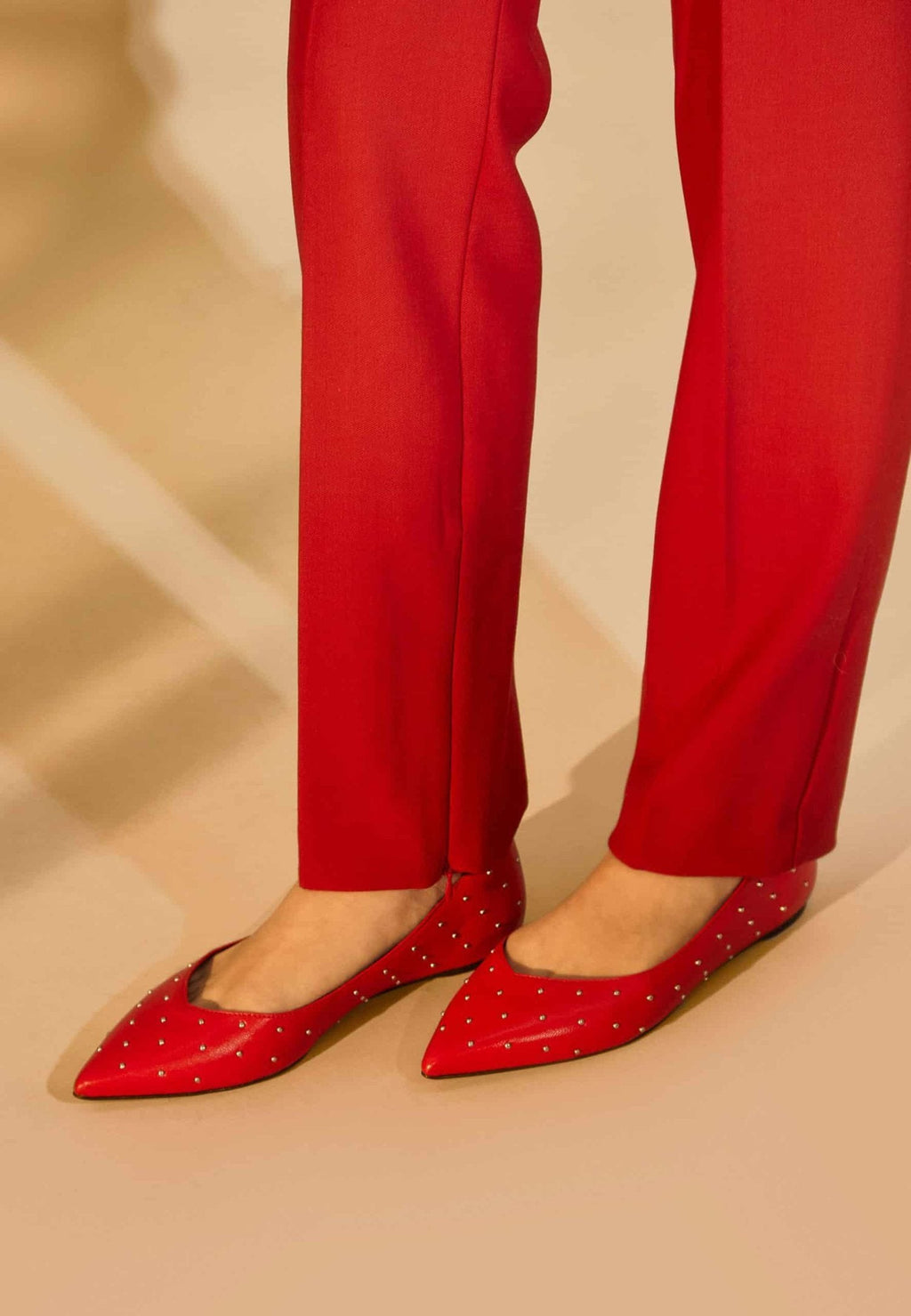 Leather Ballerinas Hamelia with Studs