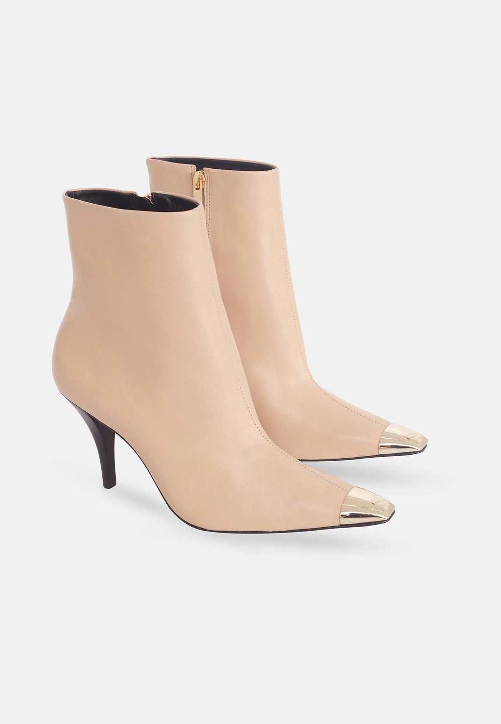 Inga Calf Leather Ankle Boots | 8.7 cm Heeled Pointed-Toe