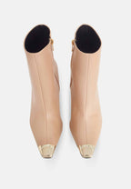 Inga Calf Leather Ankle Boots | 8.7 cm Heeled Pointed-Toe