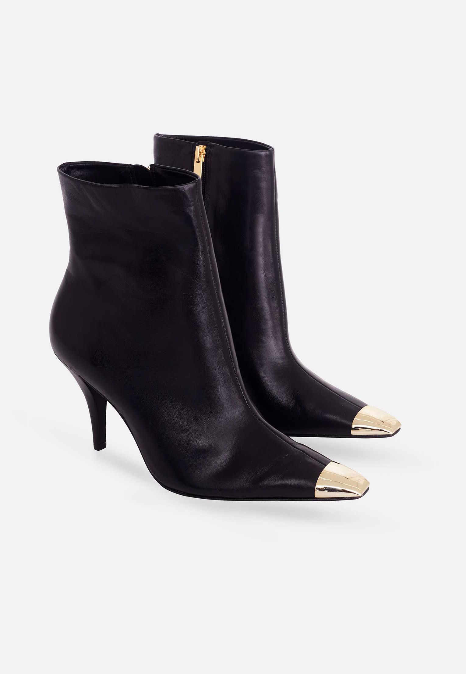 Inga Calf Leather Ankle Boots | 8.7 cm Heeled Pointed-Toe