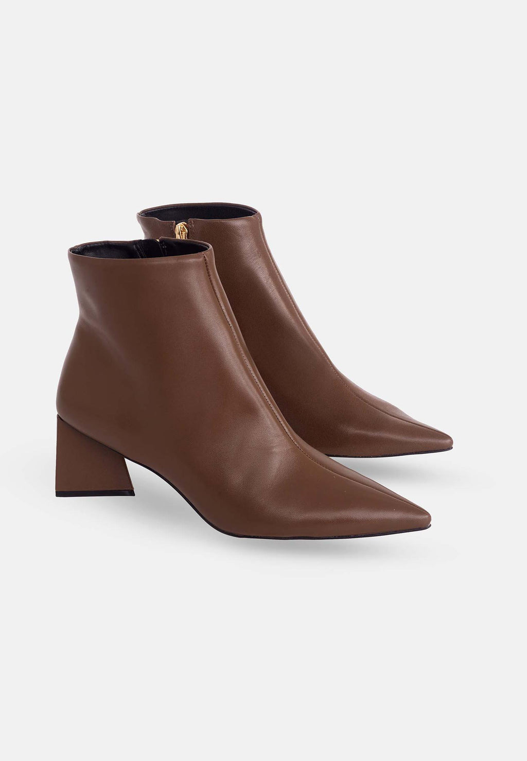 Black Sheepskin Leather Ankle Boots Mabea