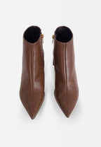 Black Sheepskin Leather Ankle Boots Mabea