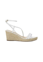 Leather Espadrille Wedges Romã with Jute Platform